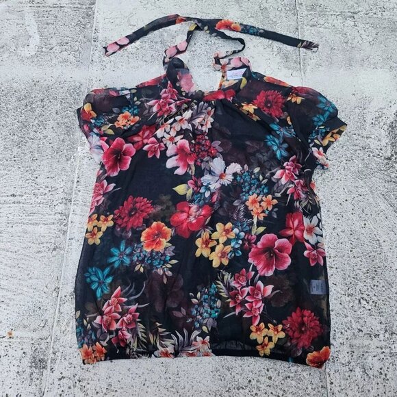 Sweet Pea for New York Company Women Top Blouse Multi Color Floral Print Size XS - Picture 3 of 6